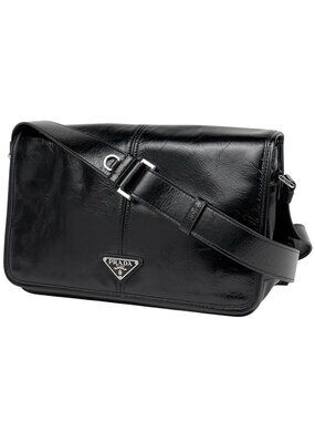 Prada Shoulder Bag Leather Nero